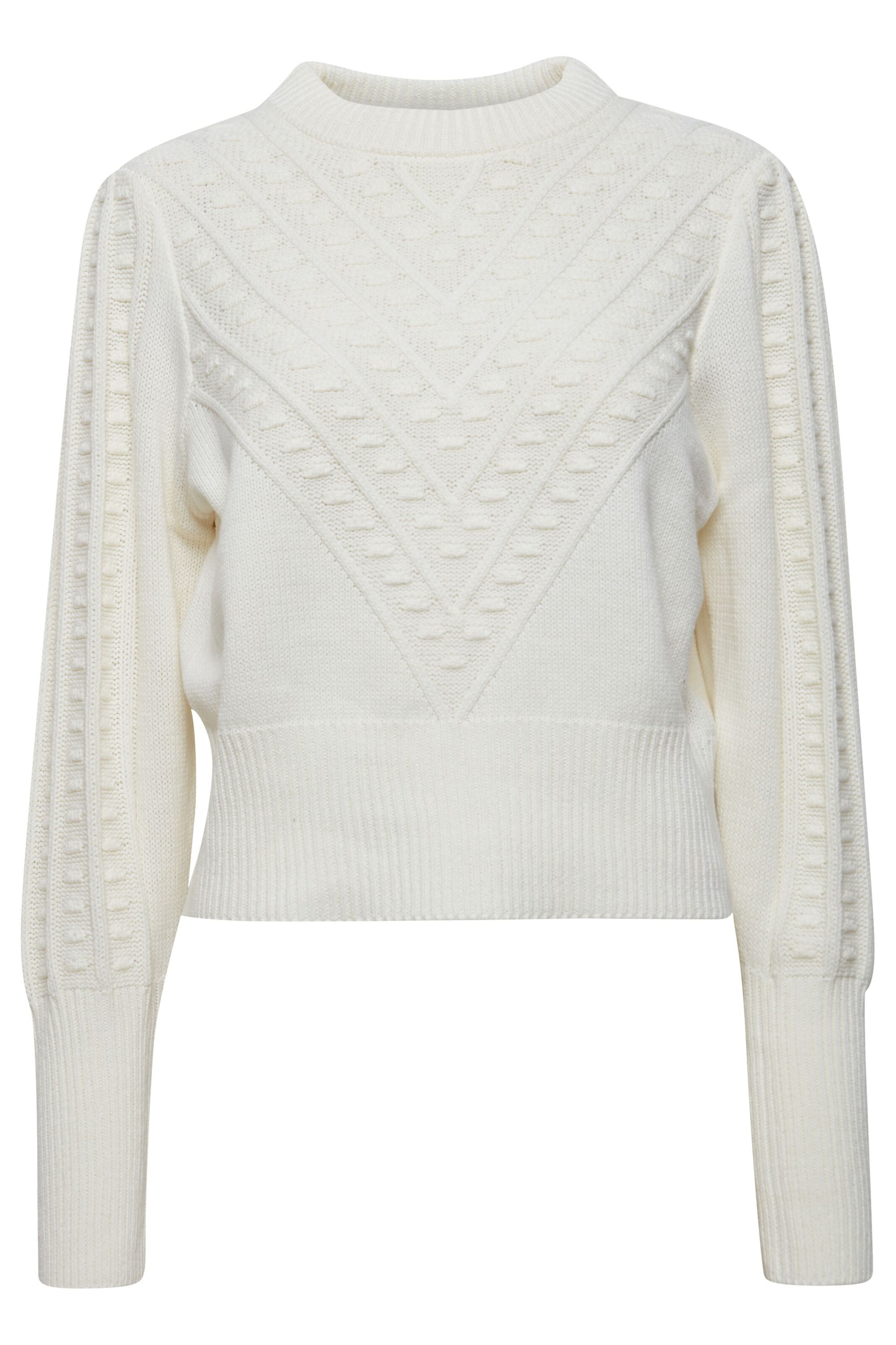 PULZ Jeans Pullover 'Pzamy' in Weiß: Vorderseite