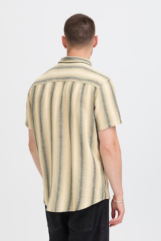 BLEND - Regular Fit Camisa ' BHBobby Linen Mix ' em verde