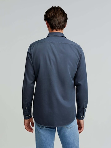 Scalpers Regular fit Button Up Shirt 'New Honeycomb' in Blue
