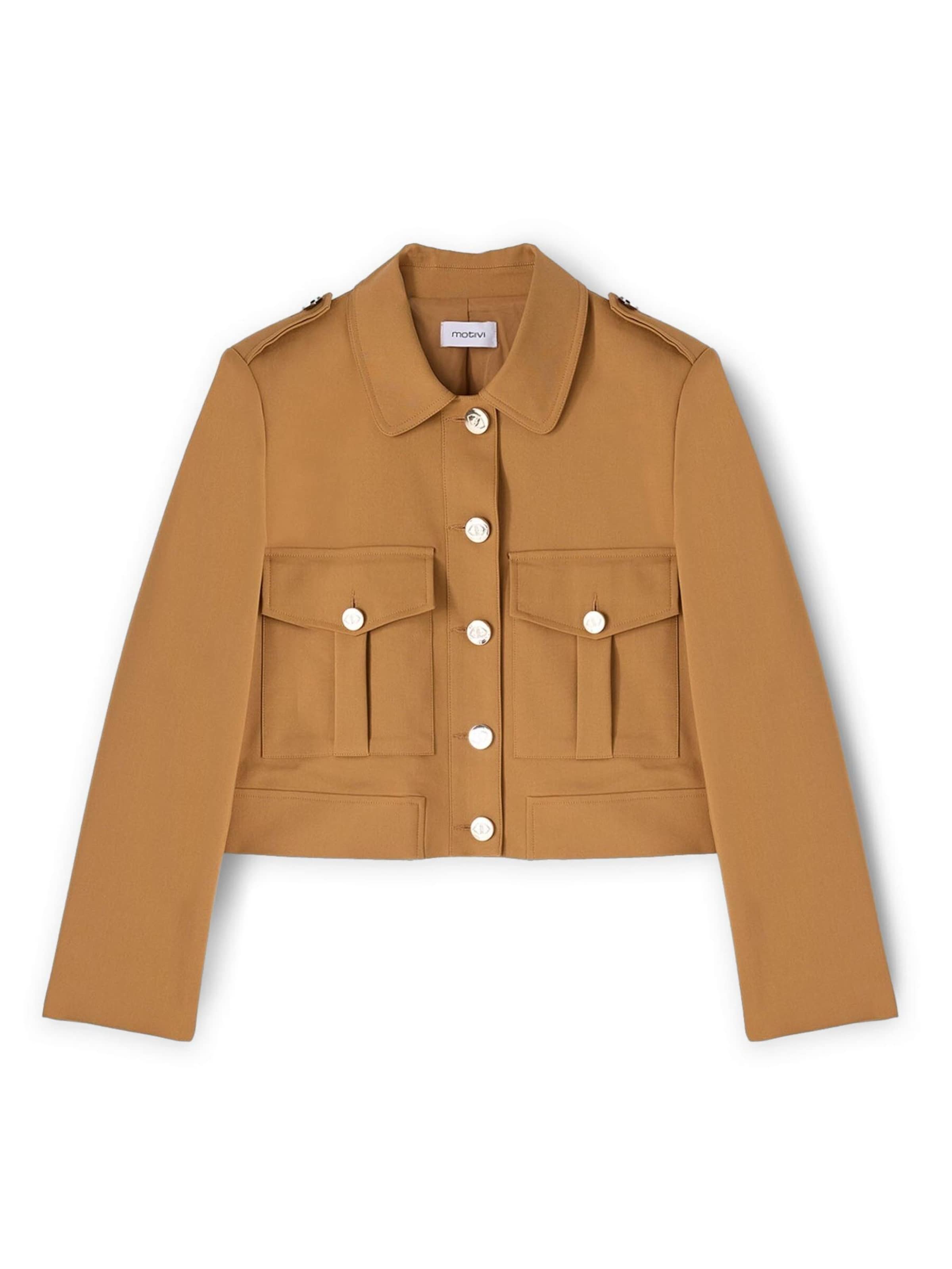 MOTIVI Between-season jacket in Beige: front