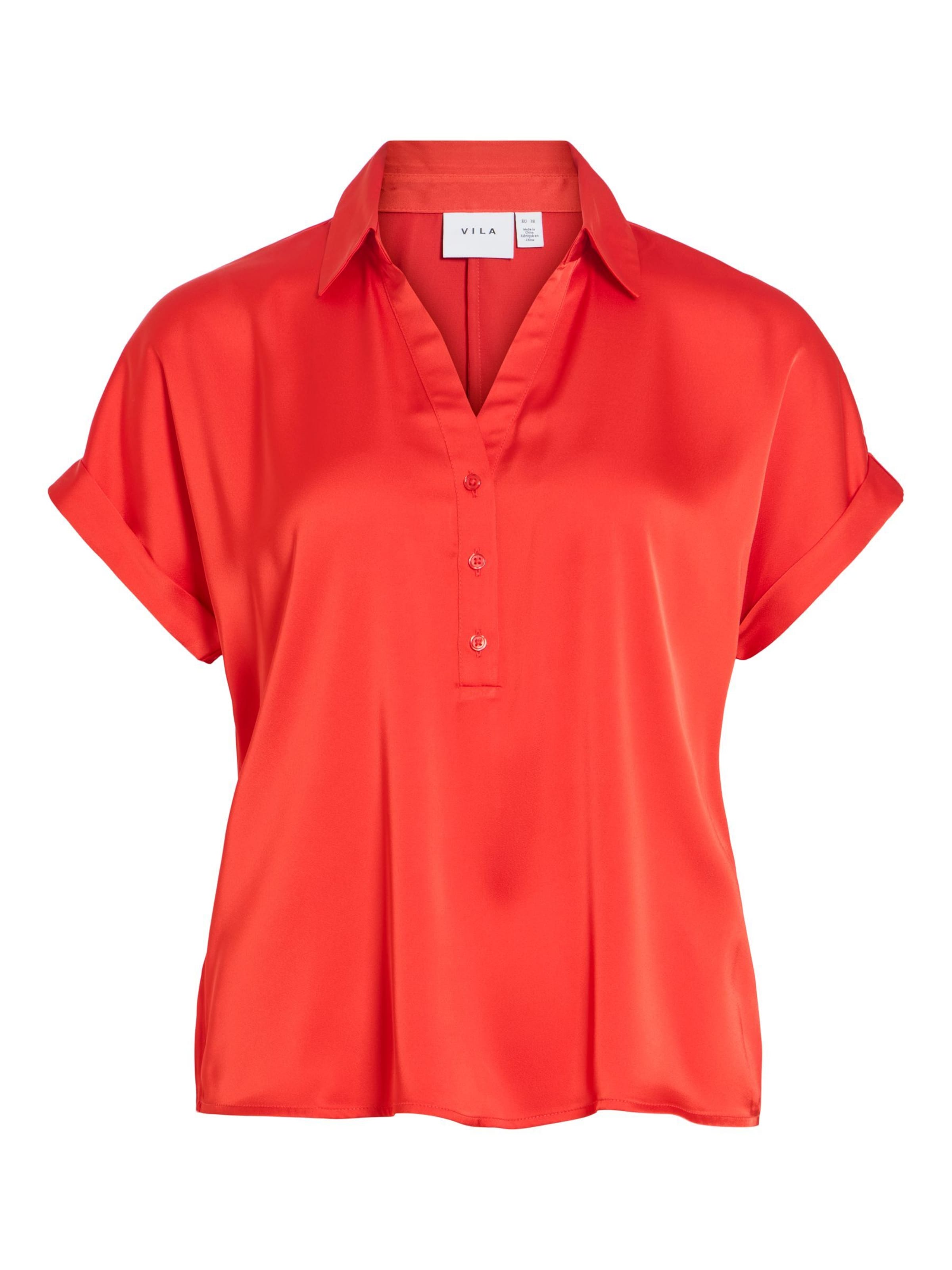 VILA Chemisier 'VIEnna Ravenna' en rouge orangé, Vue avec produit