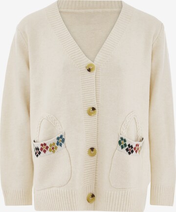 IMMY Knit Cardigan in White: front