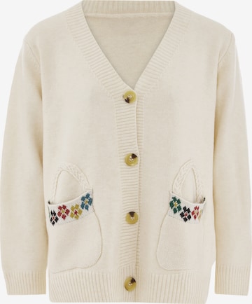 IMMY Knit Cardigan in White: front