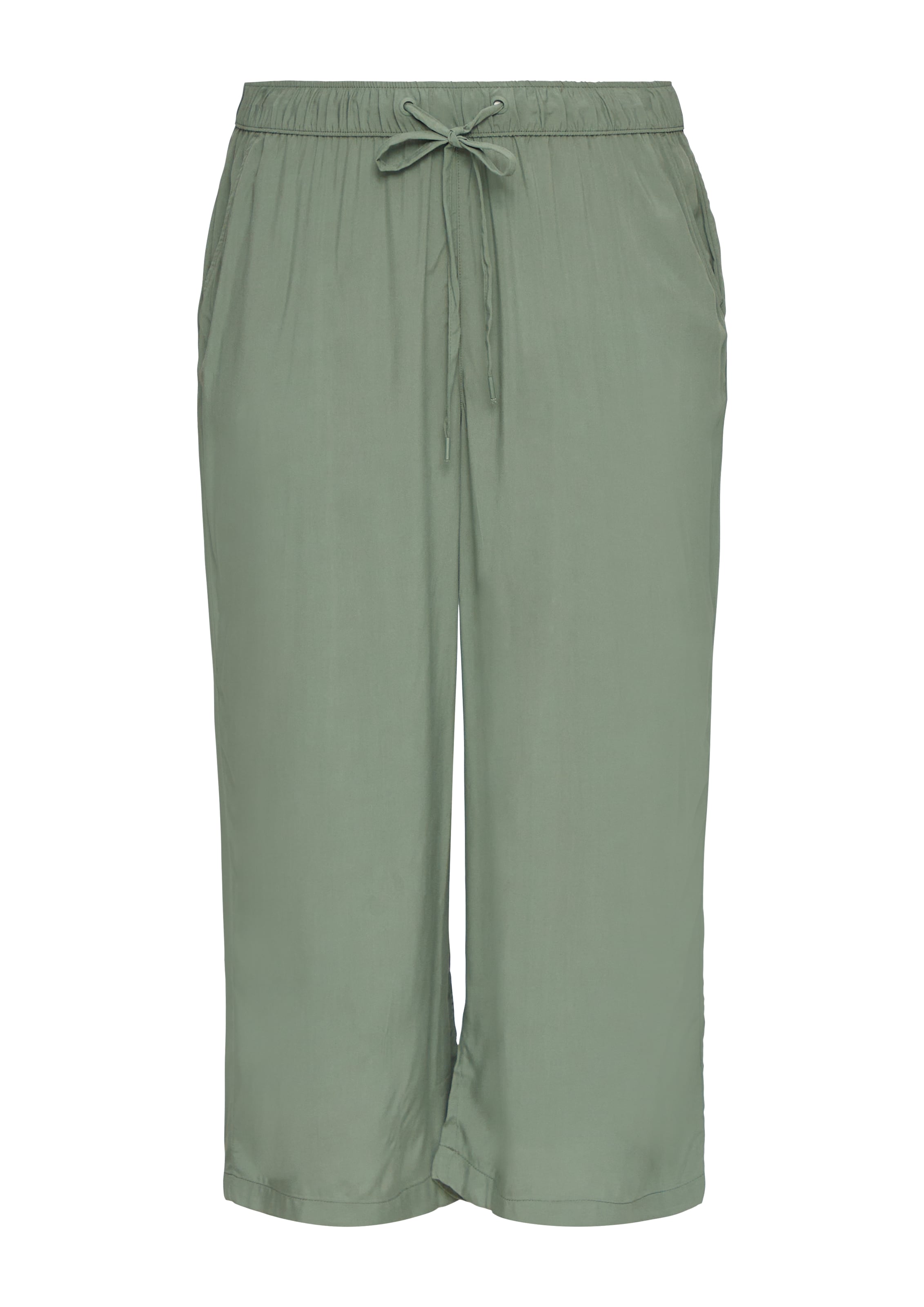 QS Wide Leg Hose in Grün: Vorderseite