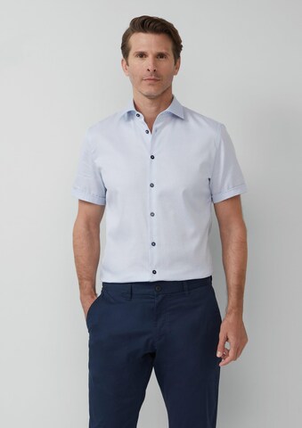 s.Oliver BLACK LABEL Slim Fit Hemd in Blau: Vorderseite