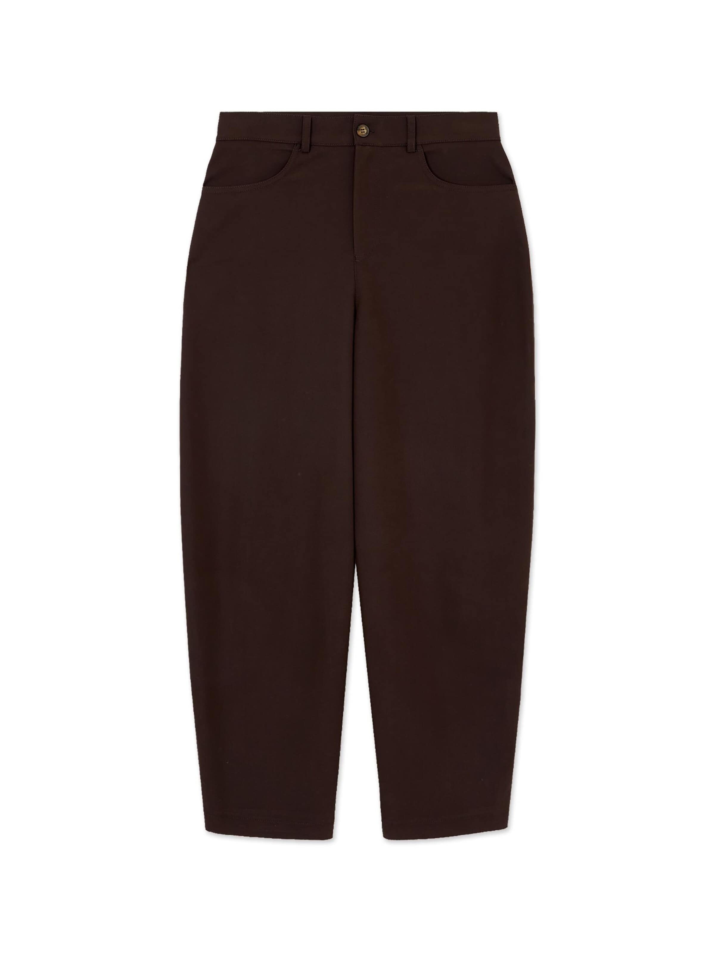 Wide leg Pantaloni di oltre in marrone: frontale