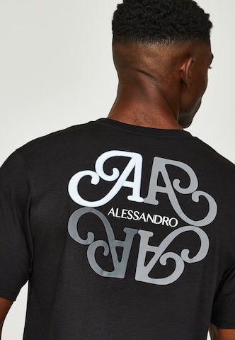 Alessandro Zavetti - Camisa 'Vicolo' em preto