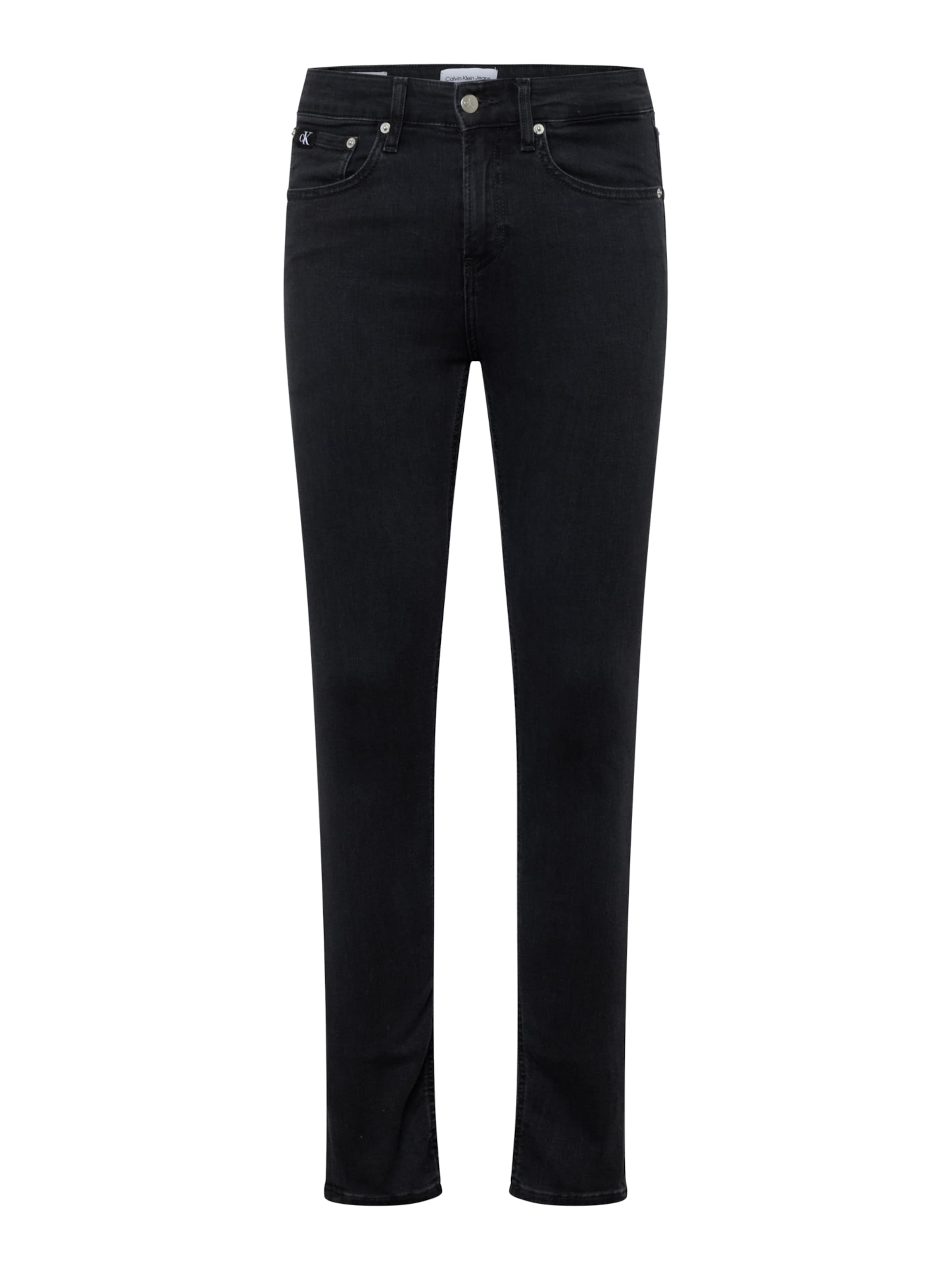 pilka Calvin Klein Jeans Siauras Džinsai: priekis