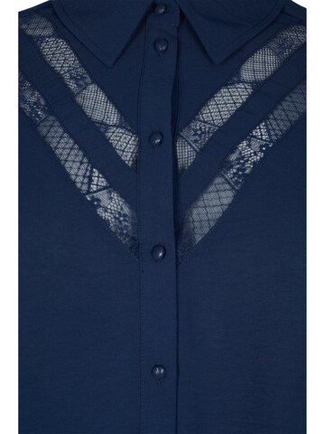 Zizzi Shirt  'CAKAMMA' in Blau