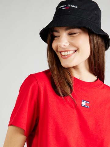 Tommy Jeans Тениска в червено