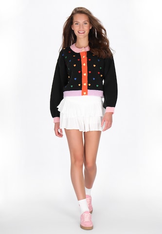 MYMO Gebreid vest 'Young Fashion' in Zwart