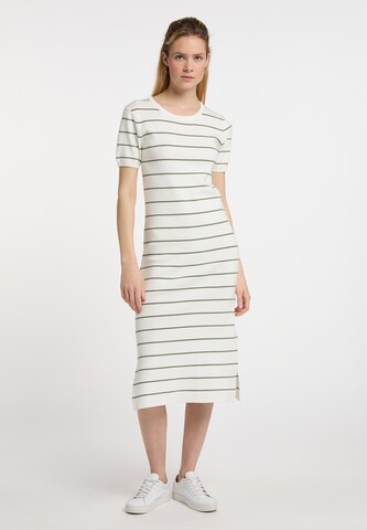 DreiMaster Maritim - Vestido de punto 'Takelage' en blanco: frente