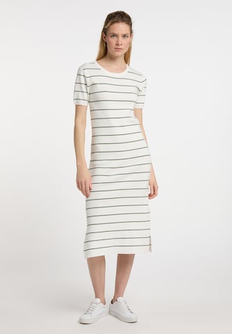 DreiMaster Maritim Knitted dress 'Takelage' in White: front