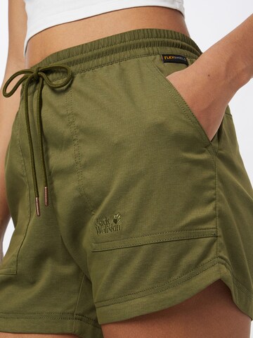 JACK WOLFSKIN Regular Outdoor Pants 'Senegal' in Green