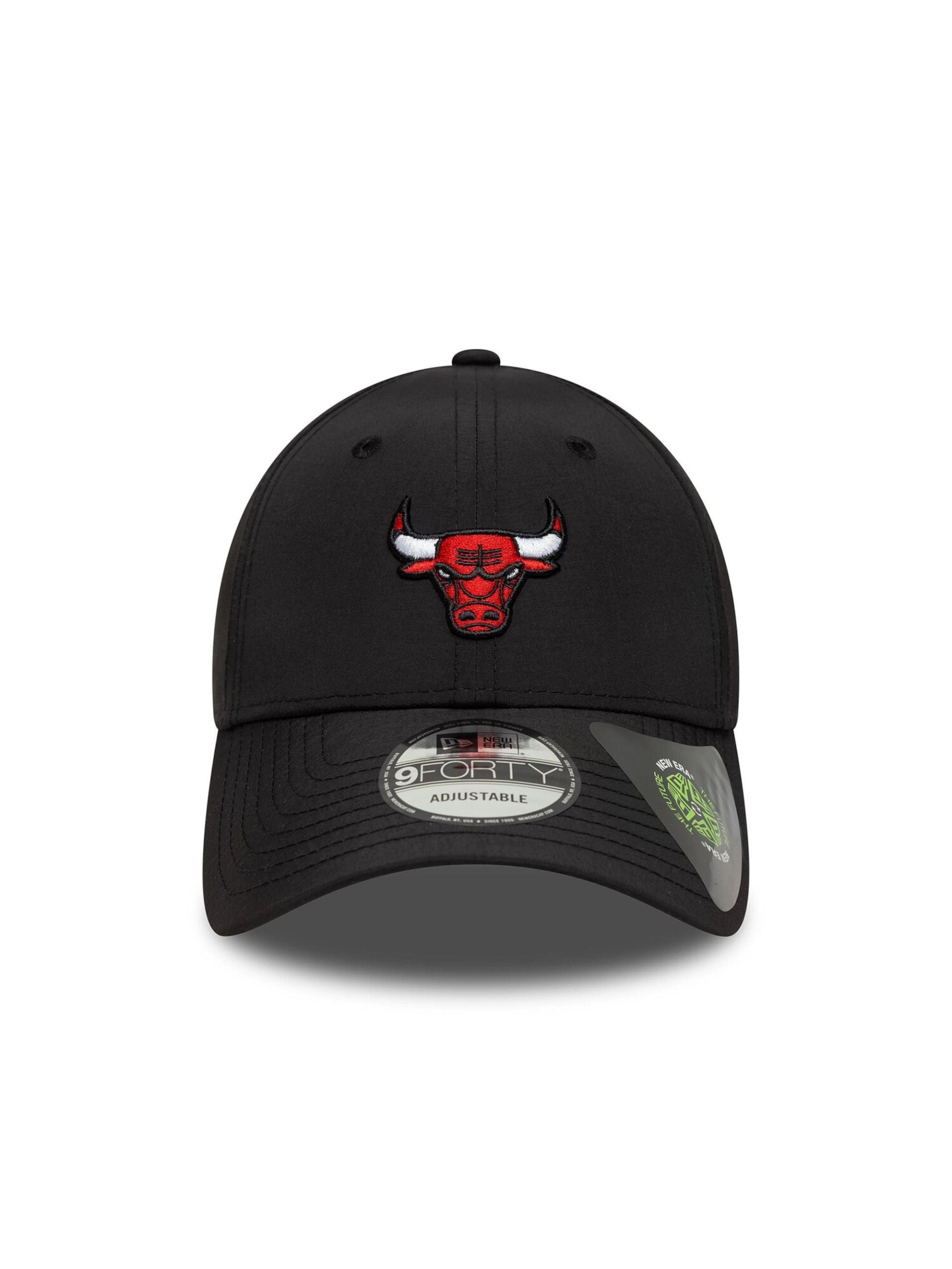 NEW ERA Athletic Cap '9FORTY Chicago Bulls NBA Recycled Midi' in Black: front