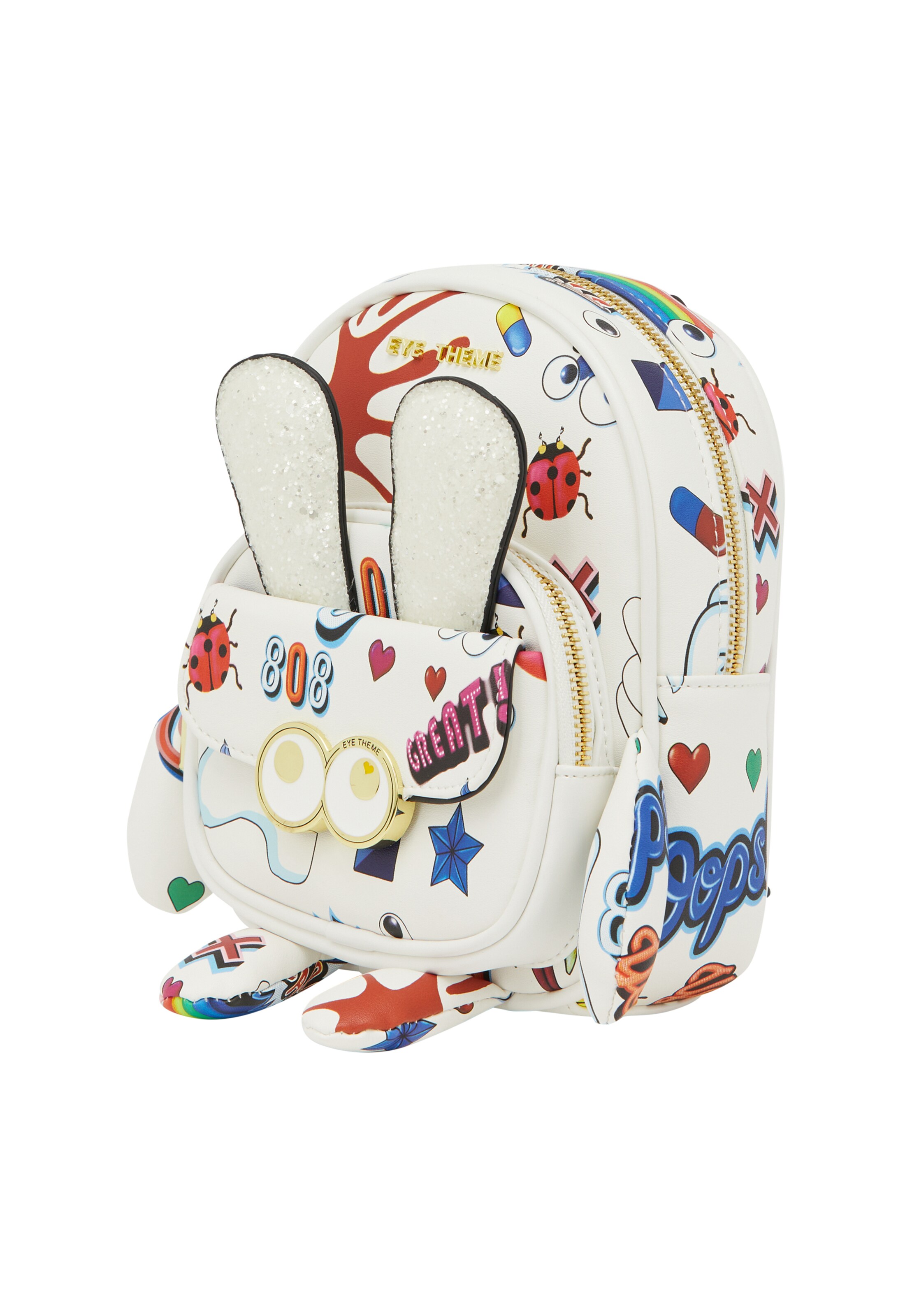 MYMO Nahrbtnik 'Pop Eyetheme' | bela barva