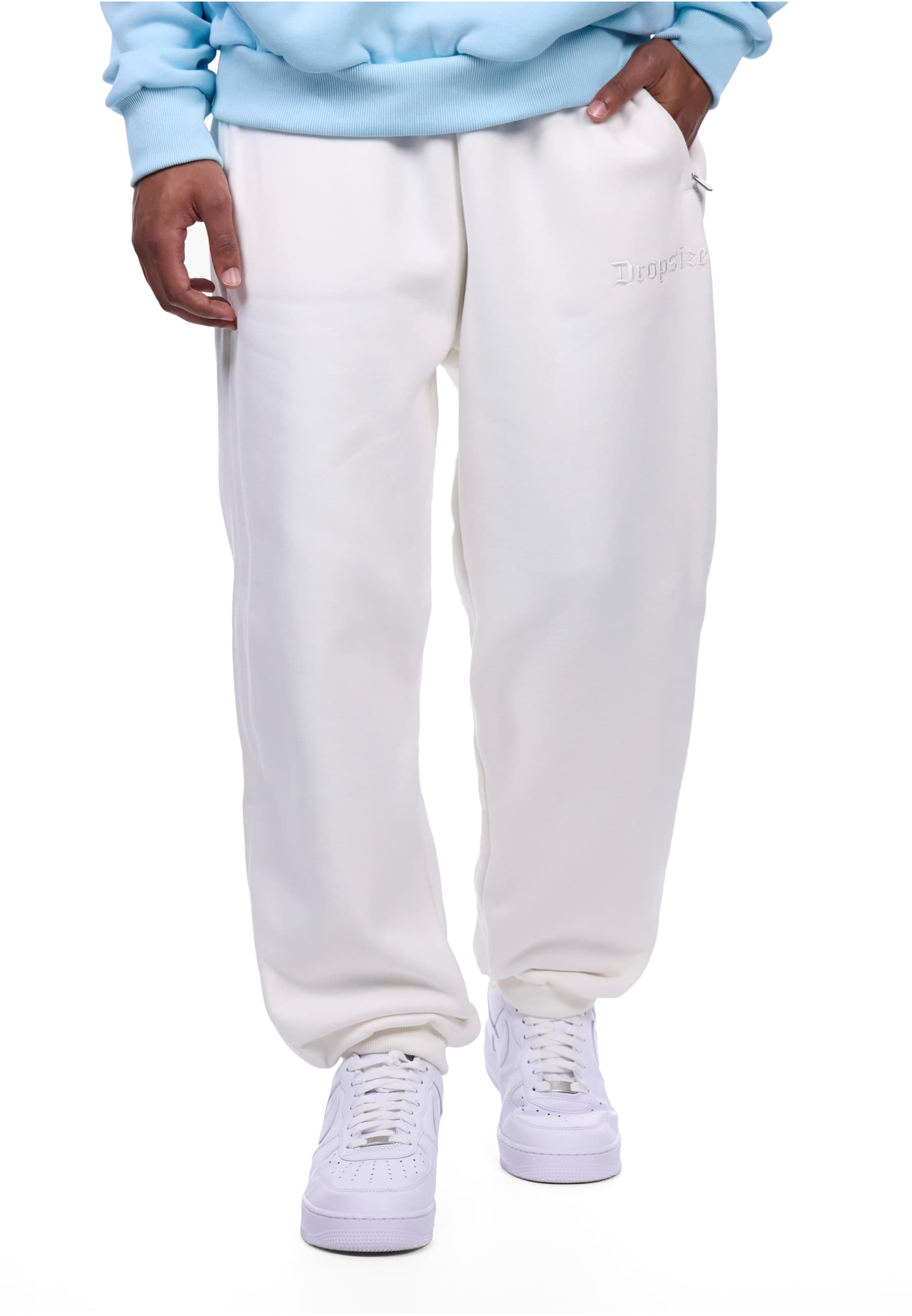 balts Dropsize Pakapēniski sašaurināts piegriezums Bikses