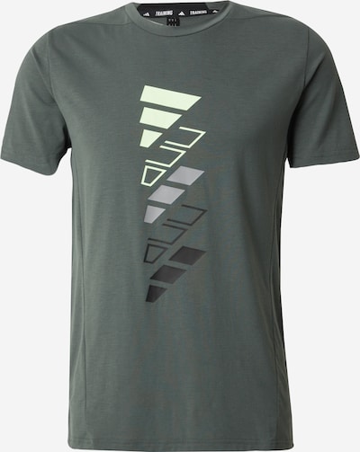 Sportiniai marškinėliai iš ADIDAS PERFORMANCE, spalva – tamsiai pilka / juoda / balta, Prekių apžvalga