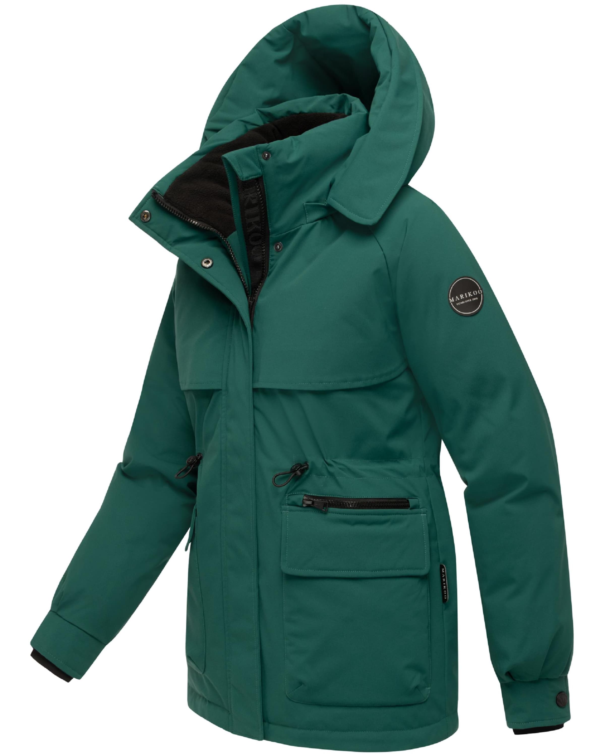 MARIKOO Pitkä talvitakki 'Shigaraa XVI' värissä vihreä