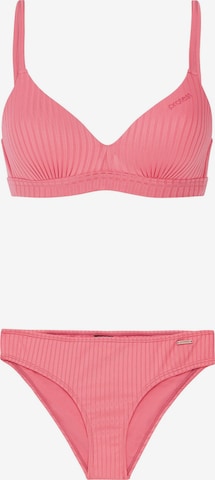 PROTEST Triangel Bikini in Roze: voorkant