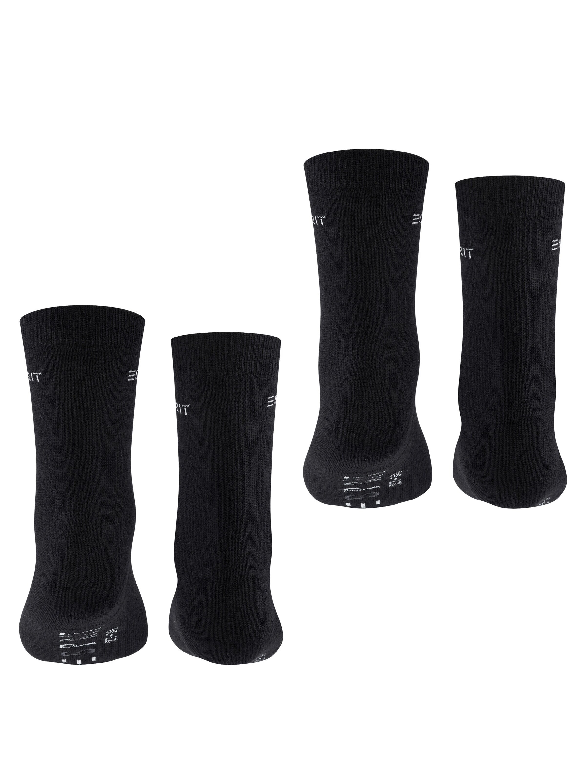 ESPRIT Socks 'Foot Logo 2-Pack' in Black