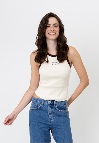 OH APRIL - Top 'Dara' em branco: frente