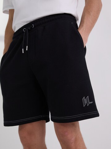 Karl Lagerfeld Regular Trousers in Black: front
