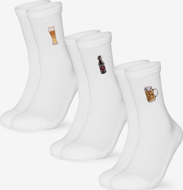 Occulto Sports socks 'Robin' in White: front