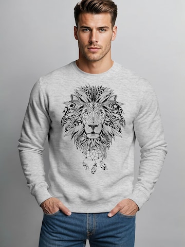 Neverless Sweatshirt 'Boho Lion' in Grey
