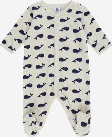 PETIT BATEAU - Pijama entero/body en beige: frente