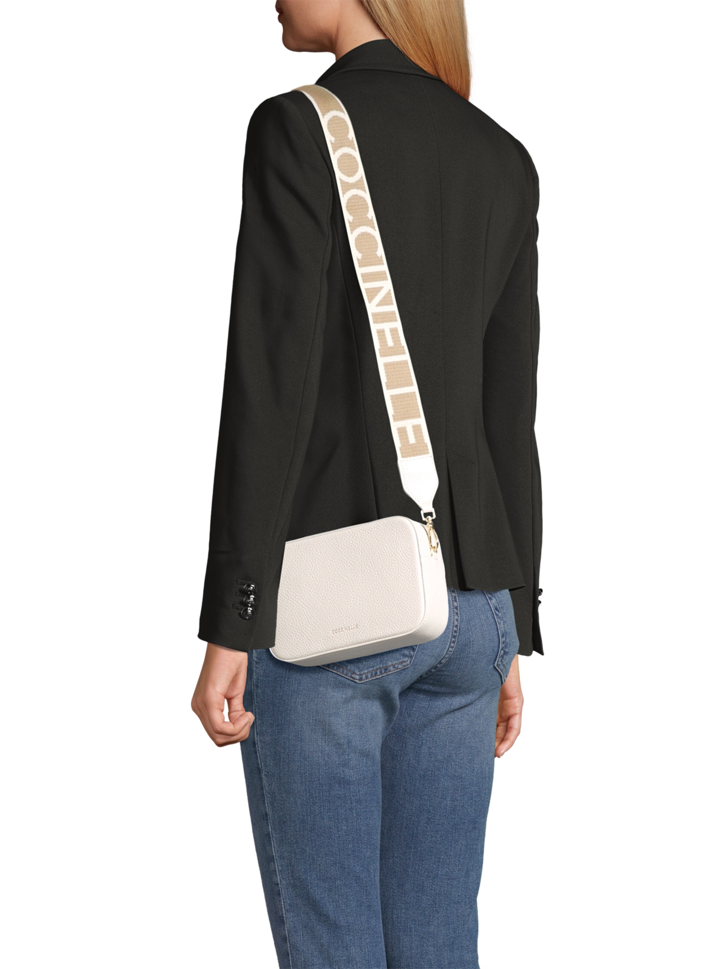 Coccinelle - Bolso de hombro 'Tebe' en blanco: frente