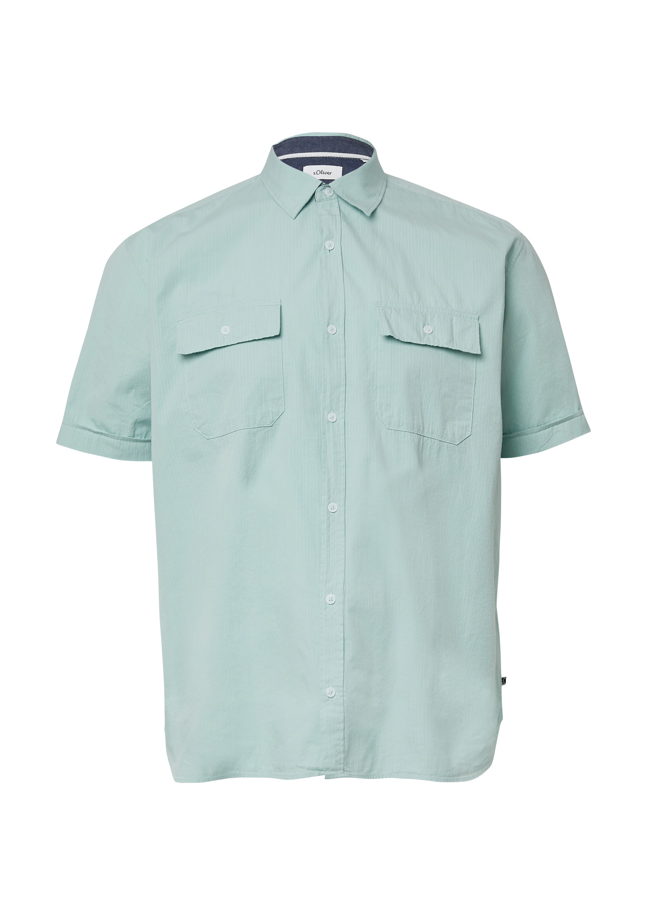 s.Oliver Men Big Sizes Hemd in Blau: Vorderseite