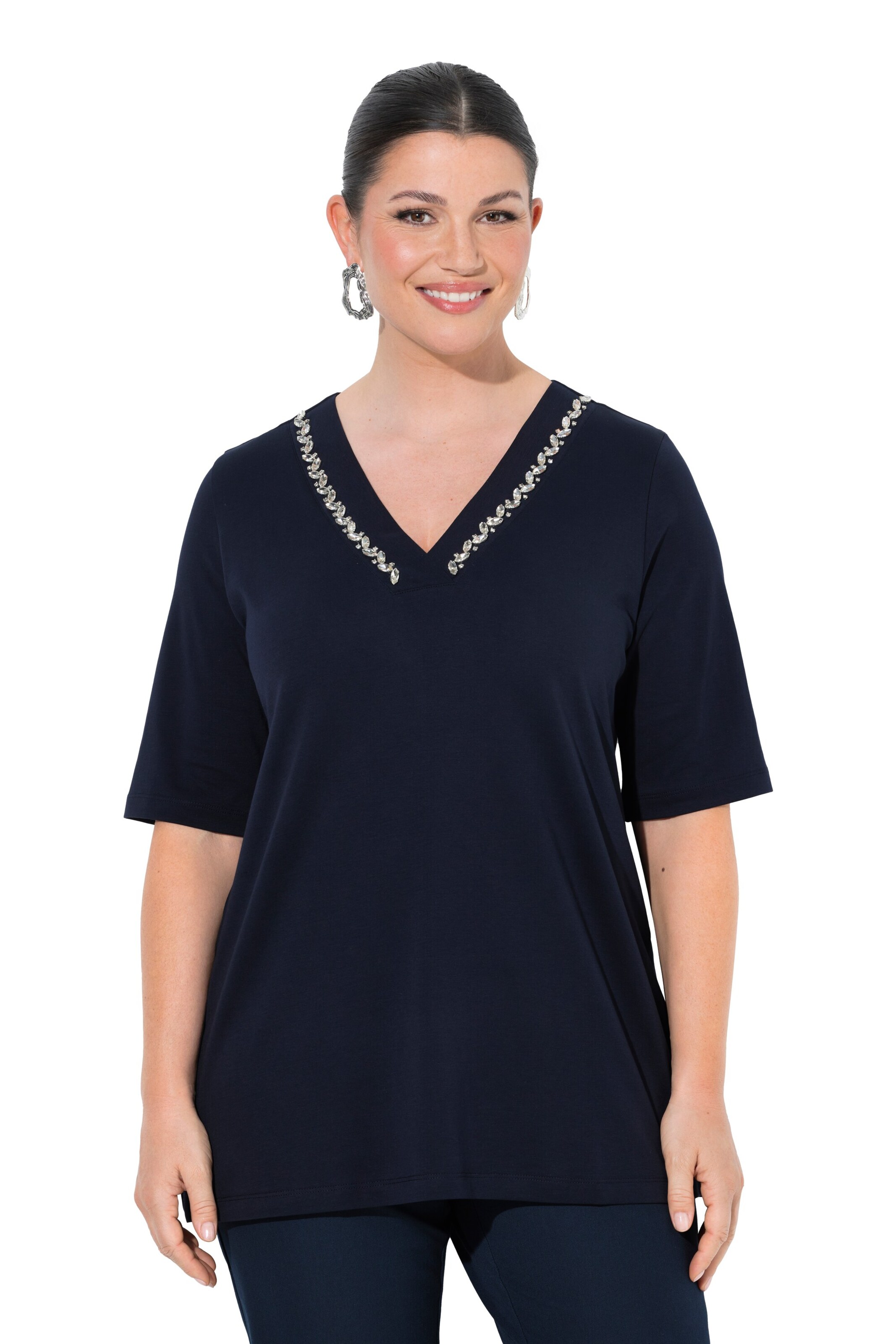 Ulla Popken Shirt in Blauw: voorkant