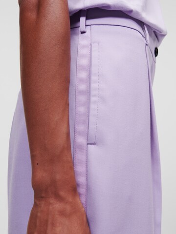 Karl Lagerfeld Regular Pleat-front trousers in Purple