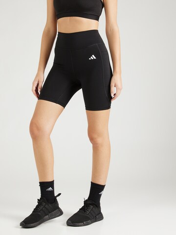 Skinny Pantaloni sportivi 'OPT ESS' di ADIDAS PERFORMANCE in nero: frontale