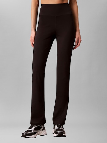 Calvin Klein Sport Flared Leggings in Black: front