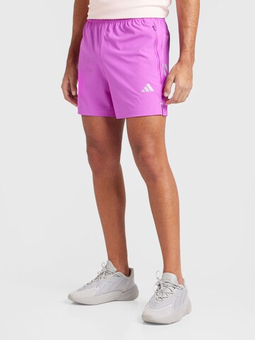 ADIDAS PERFORMANCE Regular Workout Pants 'GYM+' in Purple: front