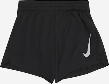 NIKE Regular Workout Pants in Black: front