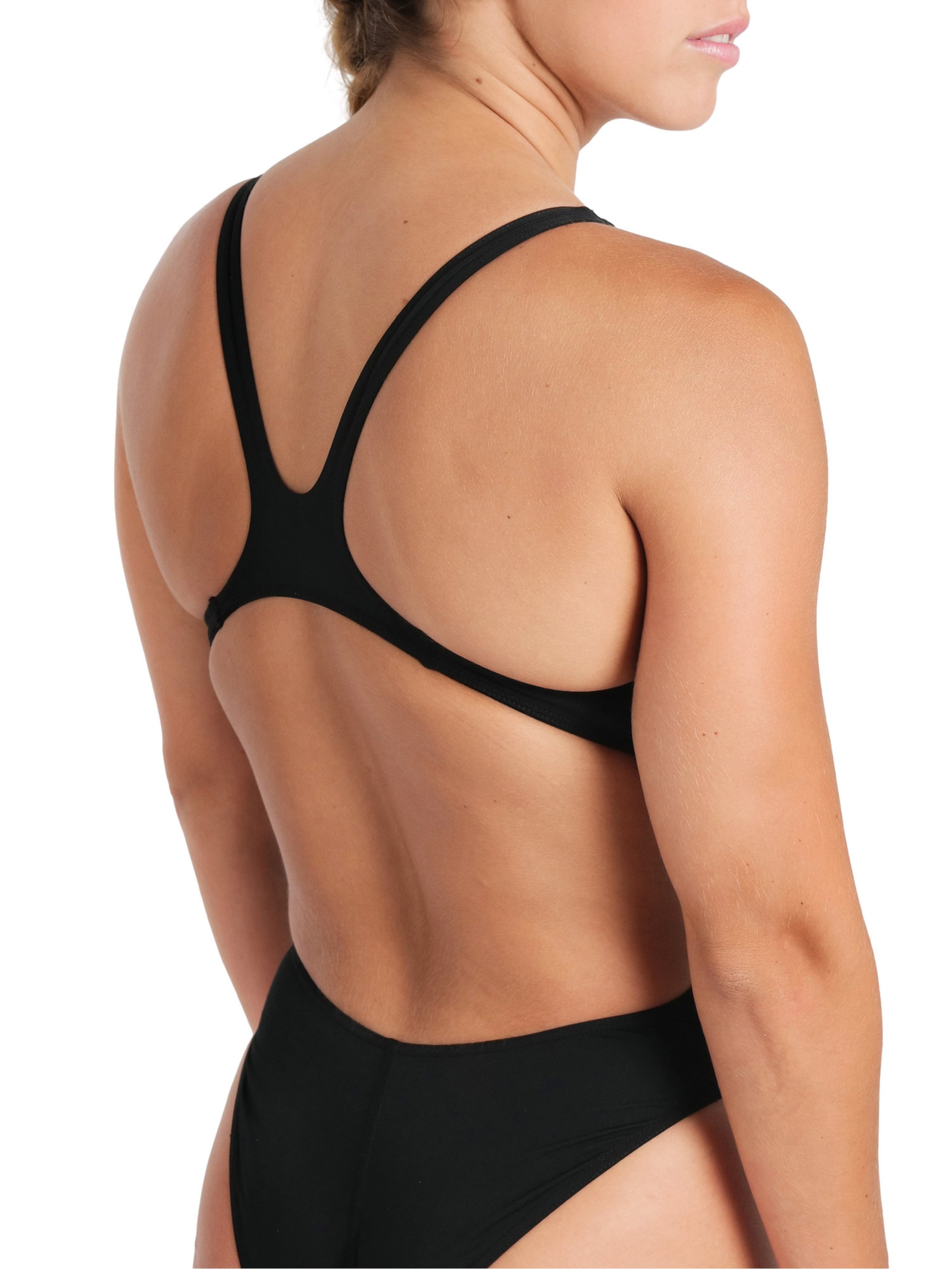 ARENA Bustier Badeanzug 'SWIM TECH SOLID' in Schwarz