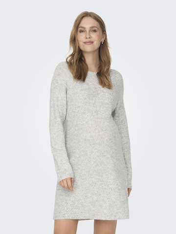 Only Maternity Knitted dress 'Carol' in Grey: front