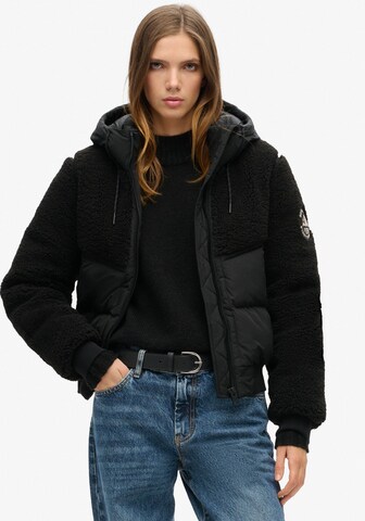 Superdry Winterjas 'Everest' in Zwart: voorkant