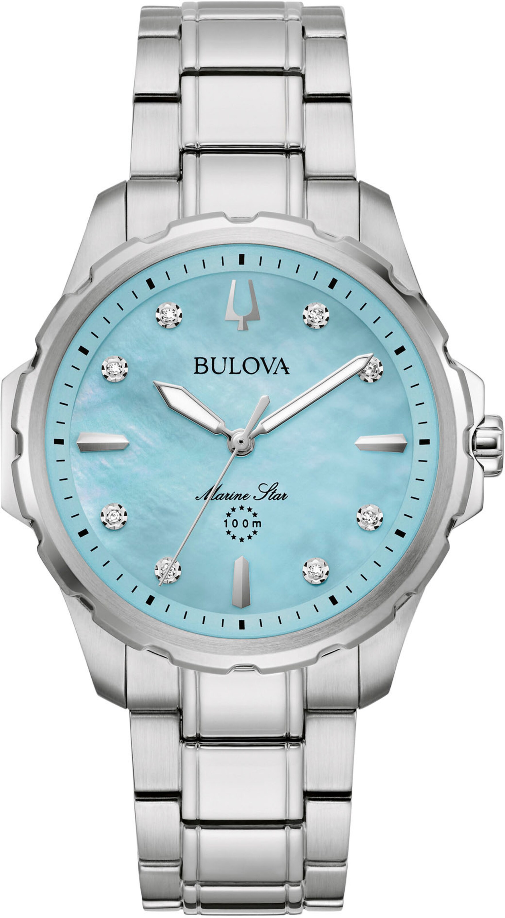Bulova Analoguhr in Silber: Vorderseite