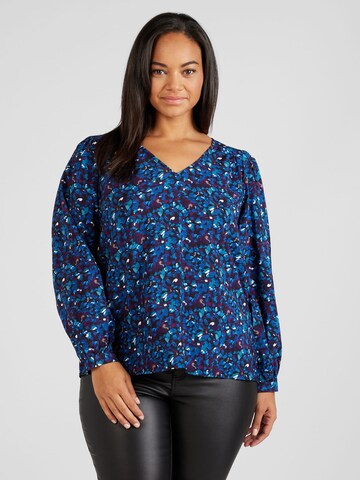 EVOKED Blouse 'ZUGO WILO' in Blauw: voorkant