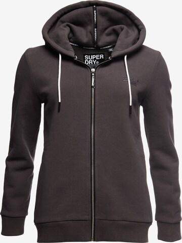 Superdry Sweatjacke 'Elite' in Grau: predná strana