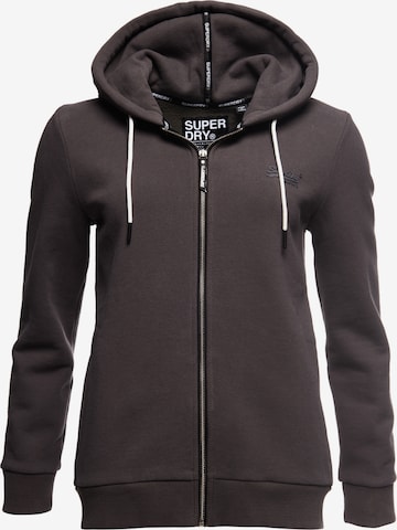 Superdry Sweatjacke 'Elite' in Grau: predná strana