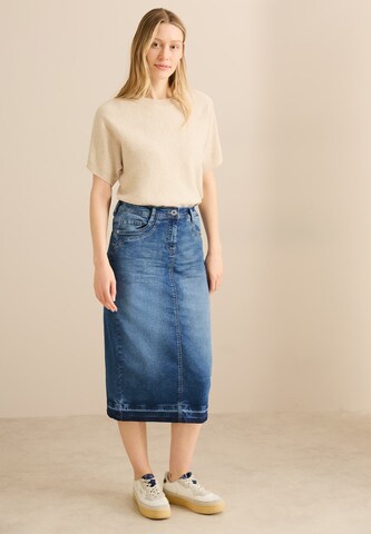 CECIL Midi-Jeansrock in Blau