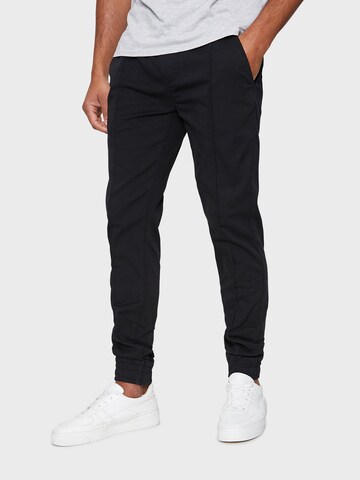 Tapered Pantaloni 'Metro' di Threadbare in nero: frontale