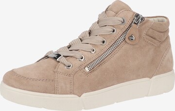 ARA Sneakers hoog in Beige: voorkant