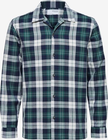 SELECTED HOMME Regular fit Button Up Shirt 'RESS' in Green: front