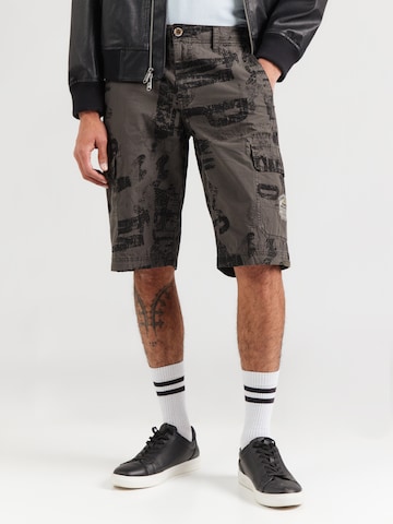 CAMP DAVID Loose fit Cargo Pants in Brown: front